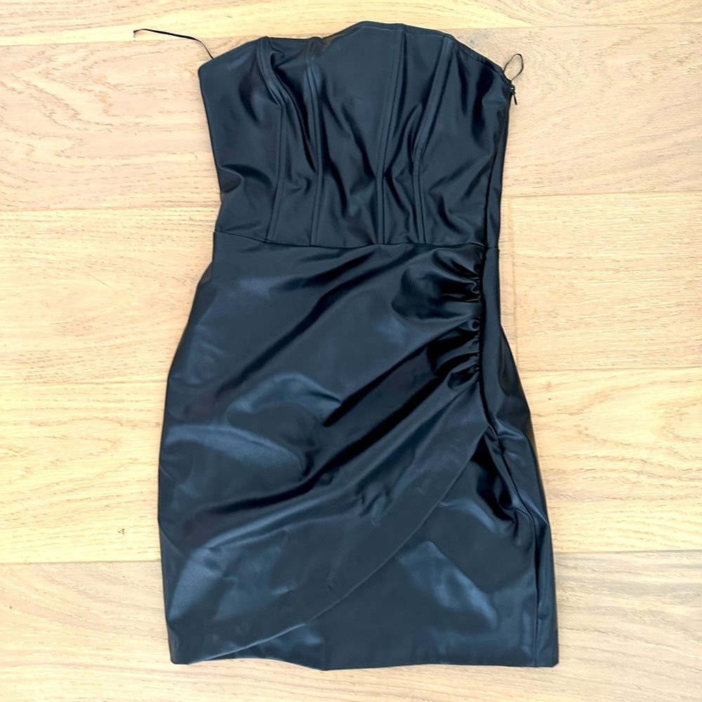 Zara Pleather Leather Dress Size Small